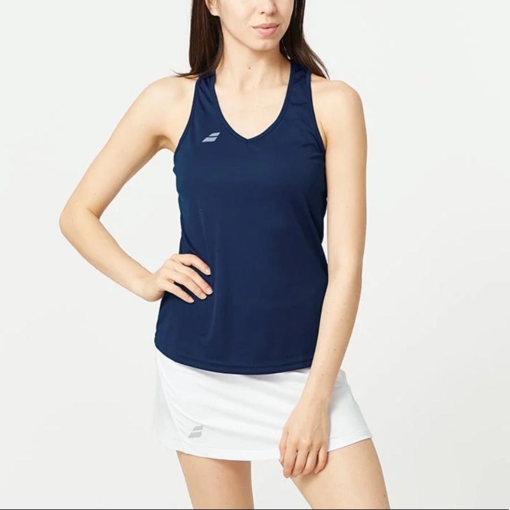 Babolat Tennis Play Tank Top in navy blue. Size M.